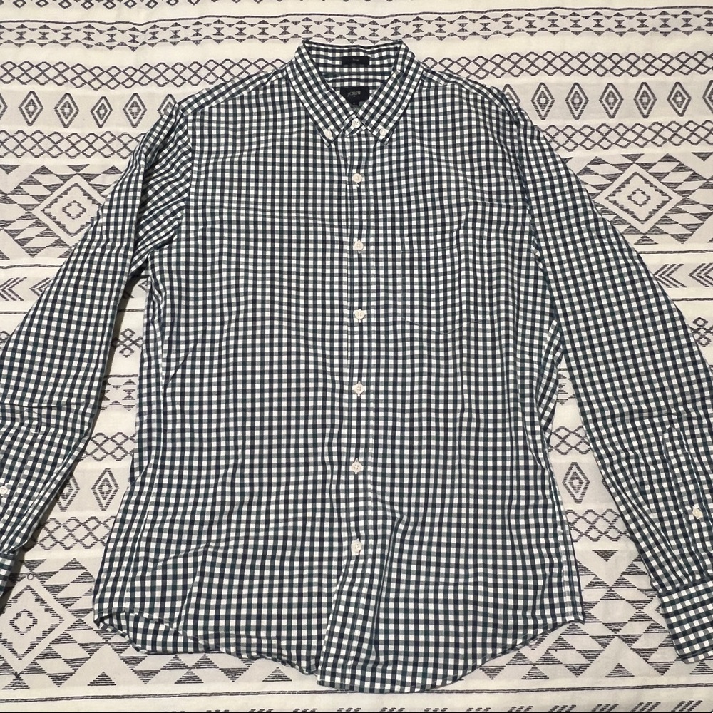 J.Crew Gingham Long Sleeve Casual Shirt